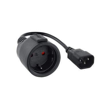 Cavo adattatore Nanocable per UPS C14 maschio a CEE7 femmina 16A 0,25 m - Colore nero
