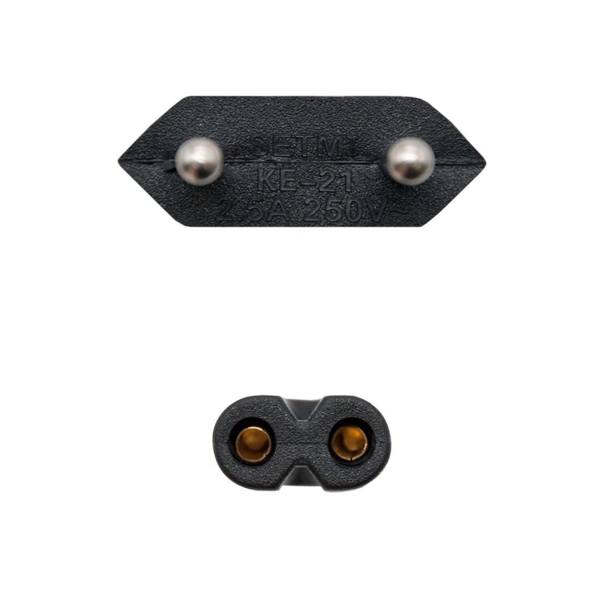 Cavo alimentazione Nanocable Form 8 CEE7/16 Maschio a C7 Femmina 1,50m - Colore Nero