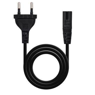 Cavo alimentazione Nanocable Form 8 CEE7/16 Maschio a C7 Femmina 1,50m - Colore Nero