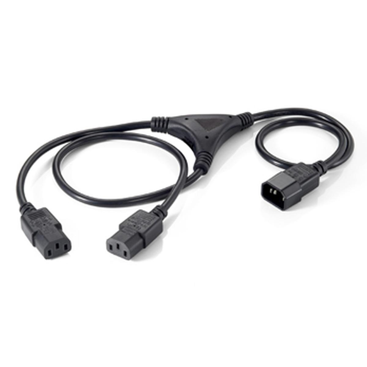 Equip Cavo di alimentazione C13 2x IEC C13 femmina - 1x IEC C14 maschio - Lunghezza 2,2 m - Colore nero