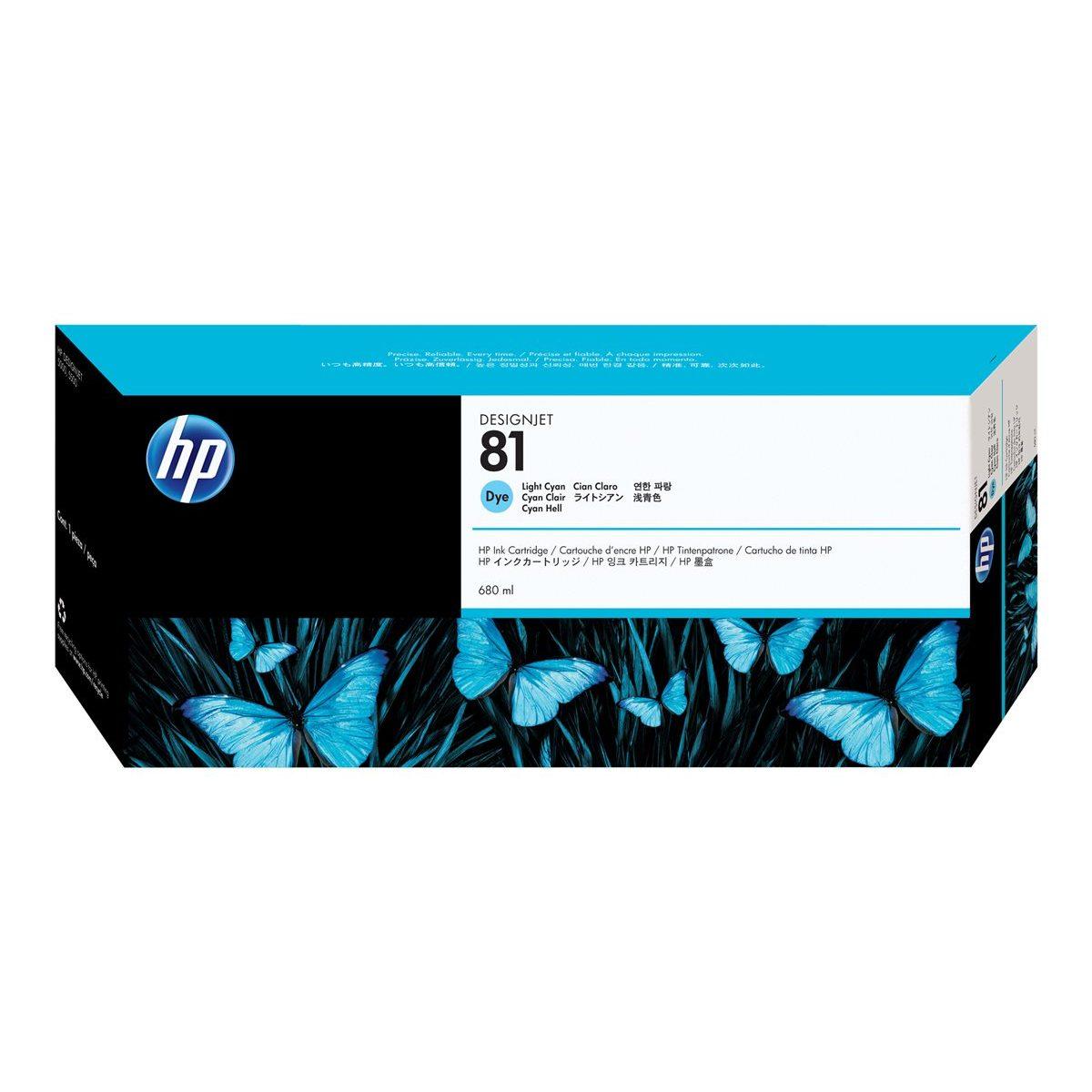 Cartuccia Plotter Originale (C4934A, 81) HP DesignJet 5000 (680ml) CIANO CHIARO