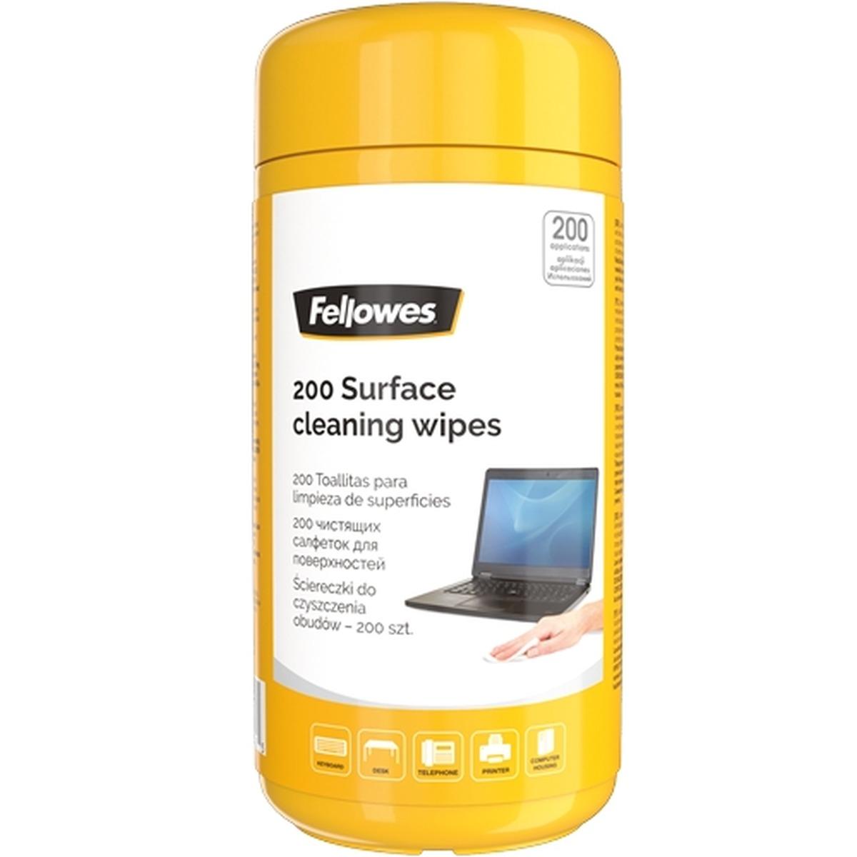 Confezione da 200 salviette per la pulizia delle superfici Fellowes
