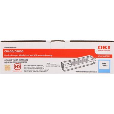 Toner Originale (43487711) OKI C8600 (6K) CIANO