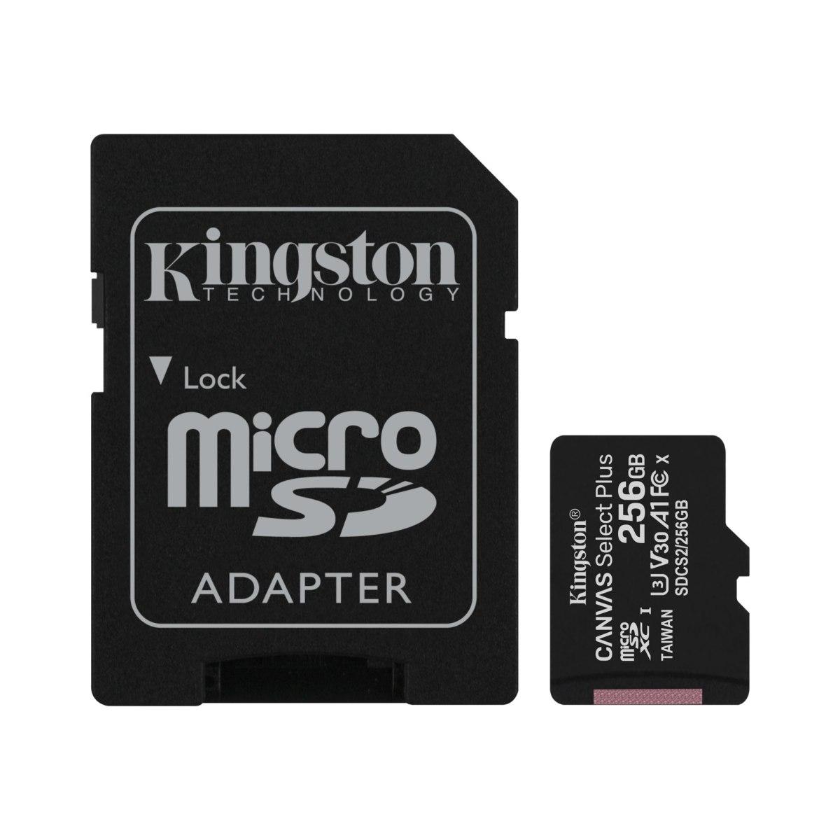 Scheda di Memoria SDHC Kingston 256GB Classe 10/100 MB + Adattatore SD