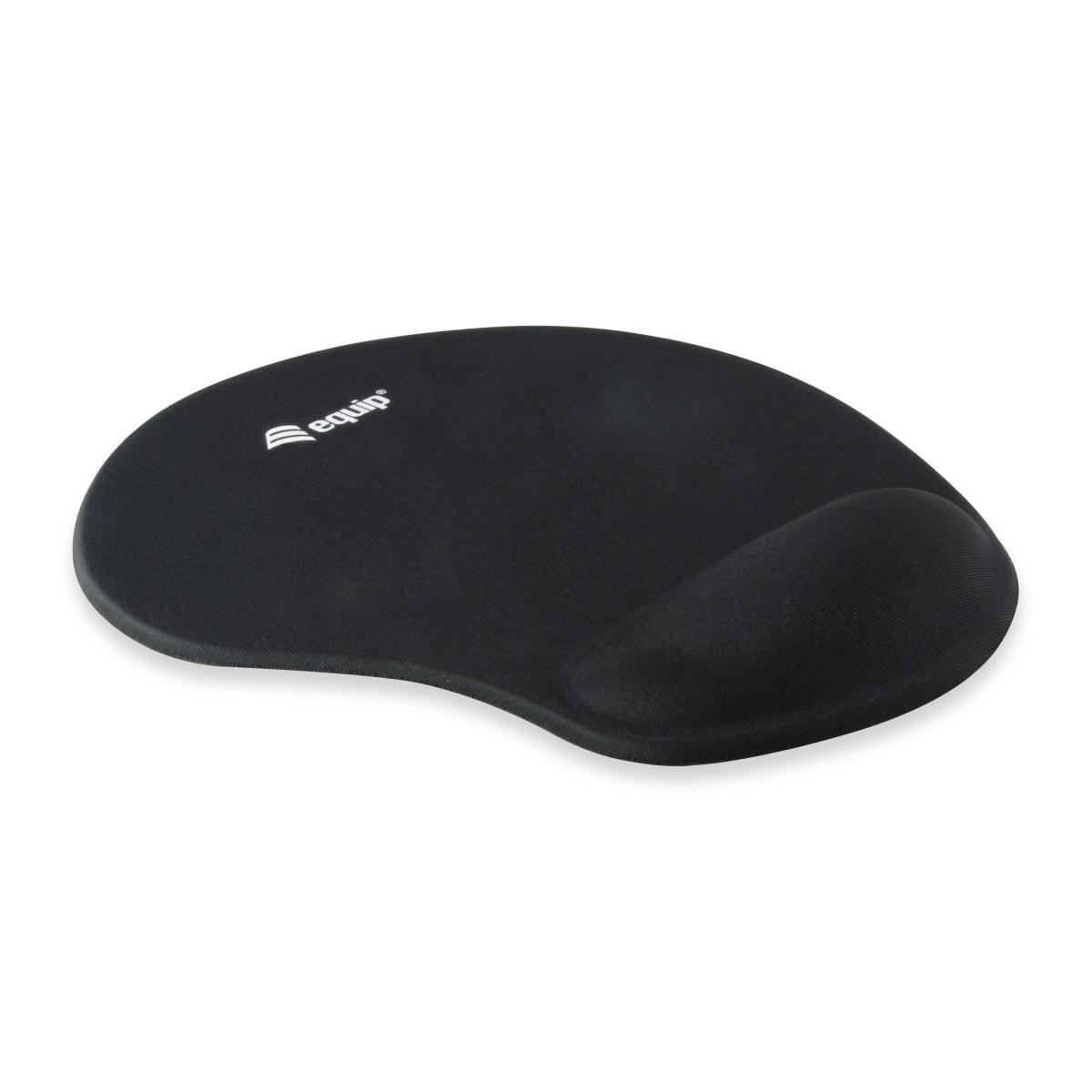 Tappetino per mouse in gel Equip - Ergonomico - Poggiapolsi - 23,6x20,5x1,6 cm - Colore nero