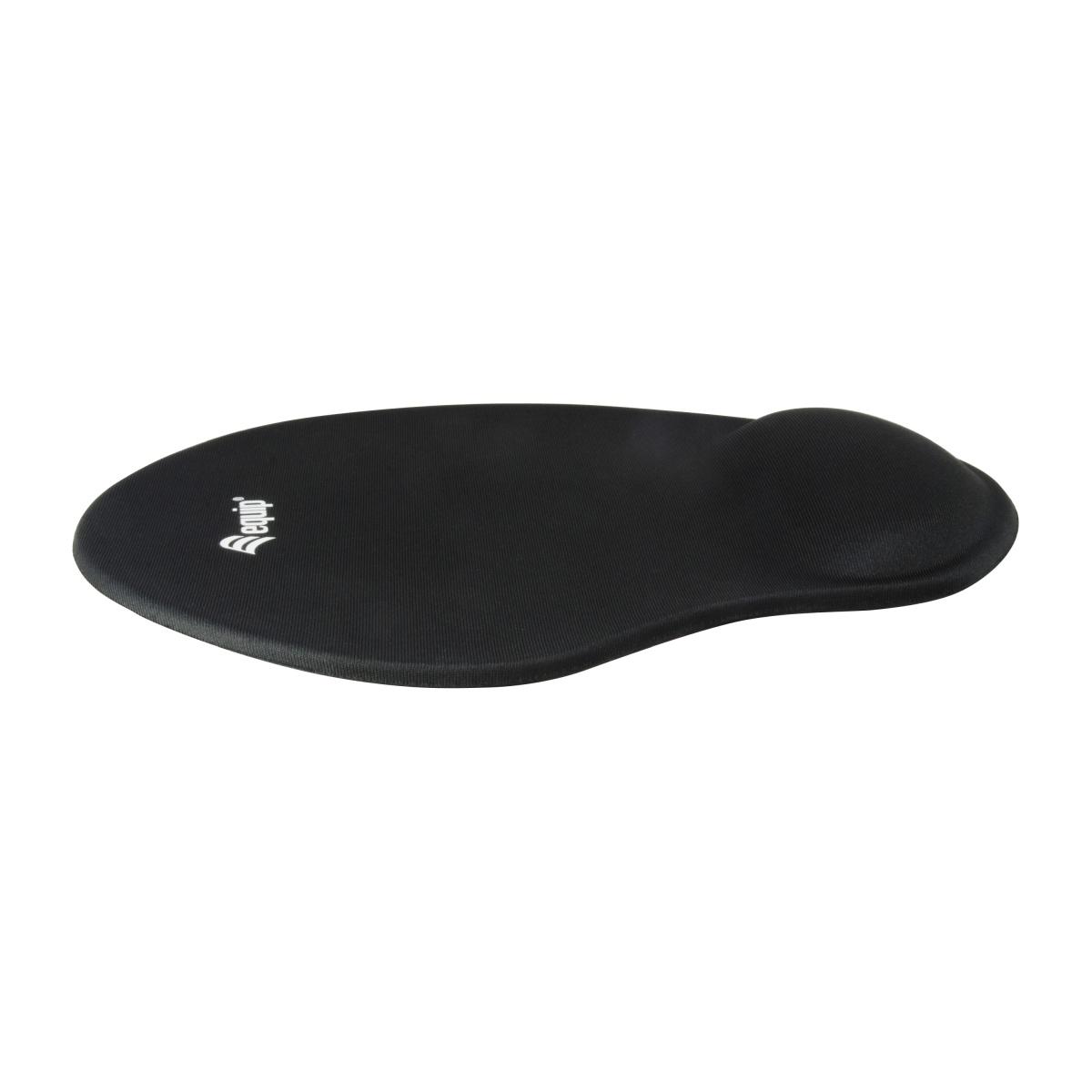 Tappetino per mouse in gel Equip - Ergonomico - Poggiapolsi - 23,6x20,5x1,6 cm - Colore nero