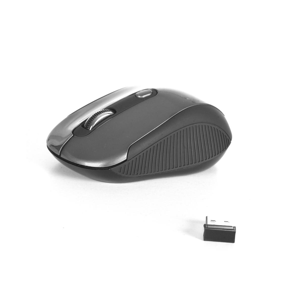 Mouse USB Wireless NGS Haze 1600dpi - 3 Pulsanti - Uso Ambidestro - Colore Grigio/Nero