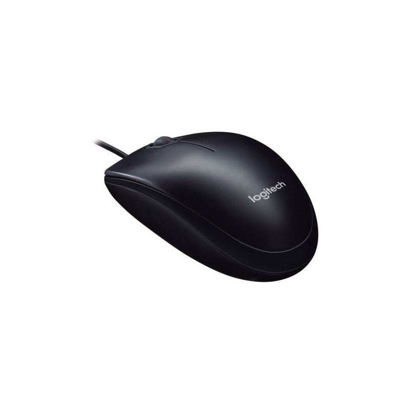 MOUSE Logitech Raton Optico USB B100 OEM 1.8m 800dpi Negro