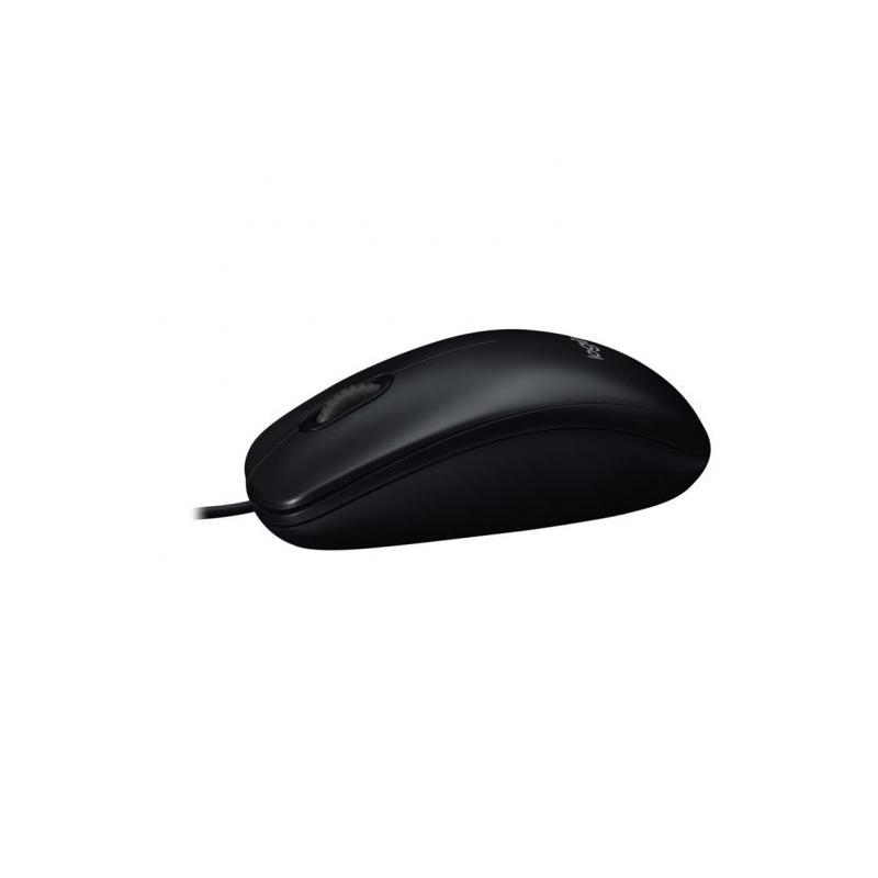 MOUSE Logitech Raton Optico USB B100 OEM 1.8m 800dpi Negro
