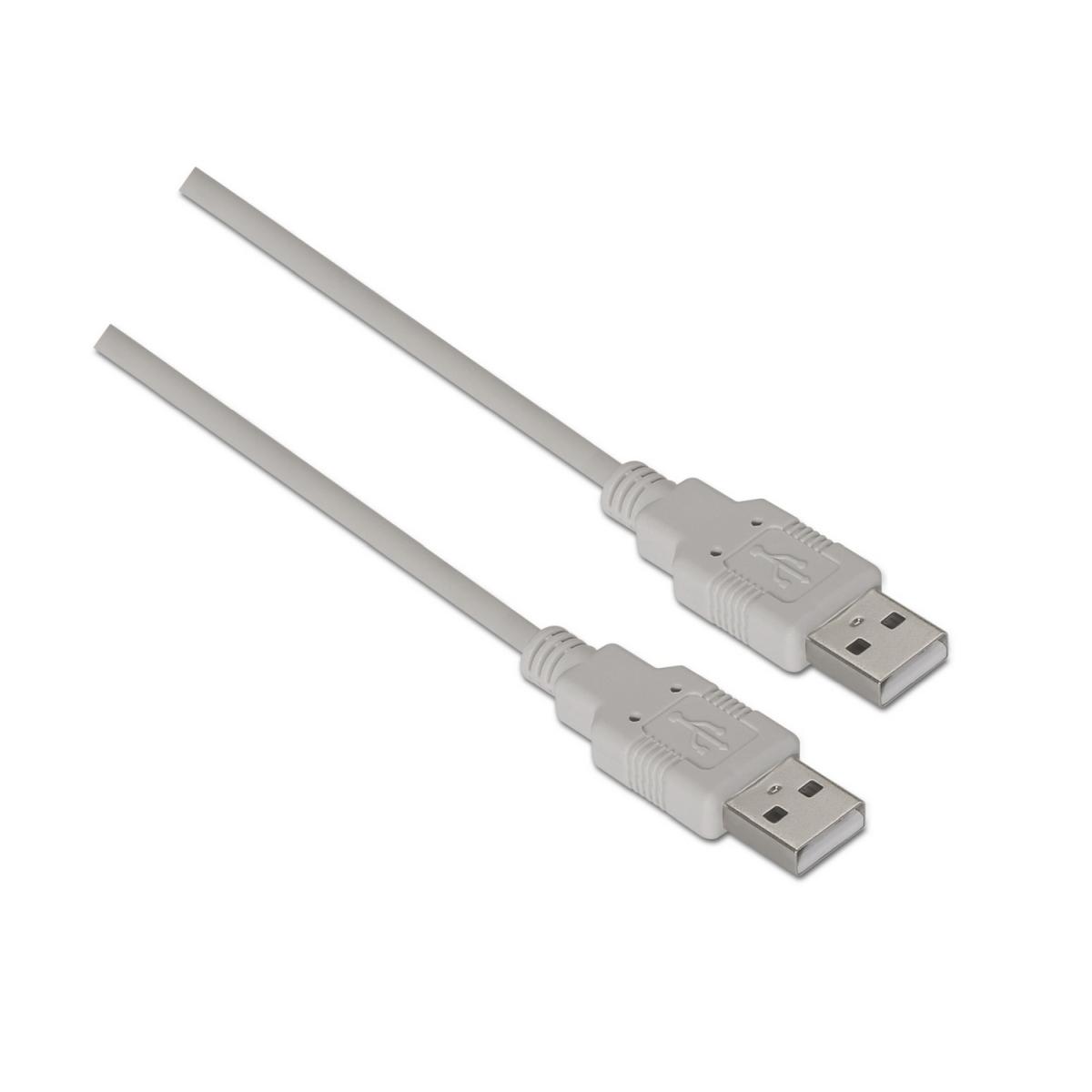Cavo Aisens USB 2.0 - Tipo A Maschio a A Maschio - 1.0m - Colore Beige