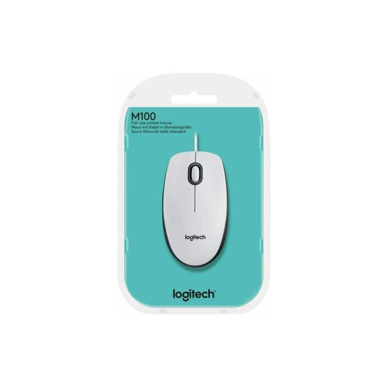 MOUSE ottico Logitech M100 1000 dpi bianco