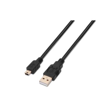 Cavo Aisens USB 2.0 - Tipo A Maschio a Mini B Maschio - 1.0m - Colore Nero