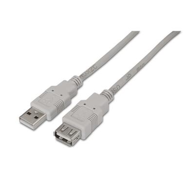 Cavo di prolunga Aisens USB 2.0 - Tipo A Maschio a Tipo A Femmina - 1,8 m - Colore Beige