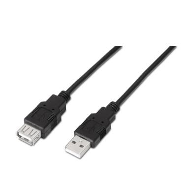 Cavo prolunga Aisens USB 2.0 - Tipo A Maschio a Tipo A Femmina - 1,8 m - Colore Nero