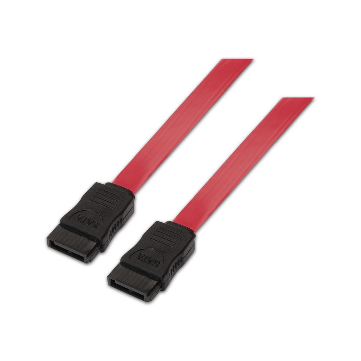 Cavo Aisens SATA III Dati 6G Dati - 0,5 m per Disco Rigido SATA I - II - III SSD - Colore Rosso