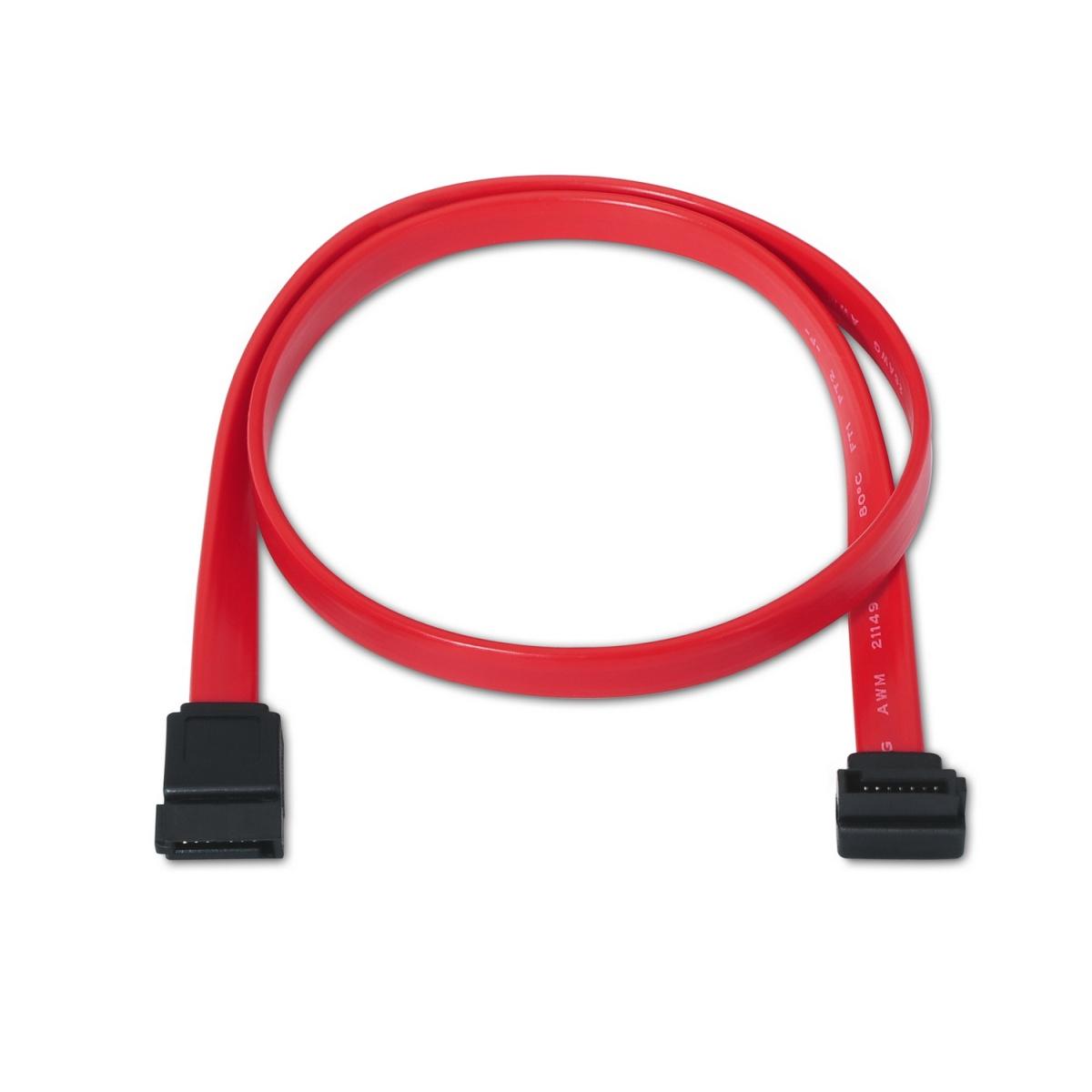 Cavo Aisens SATA III Dati 6G Dati Angolato - 0,5m per Hard Drive SATA I - II - III SSD - Colore Rosso