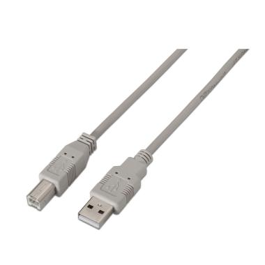Cavo stampante Aisens USB 2.0 - Tipo A maschio a tipo B maschio - 4,5 m - Colore beige