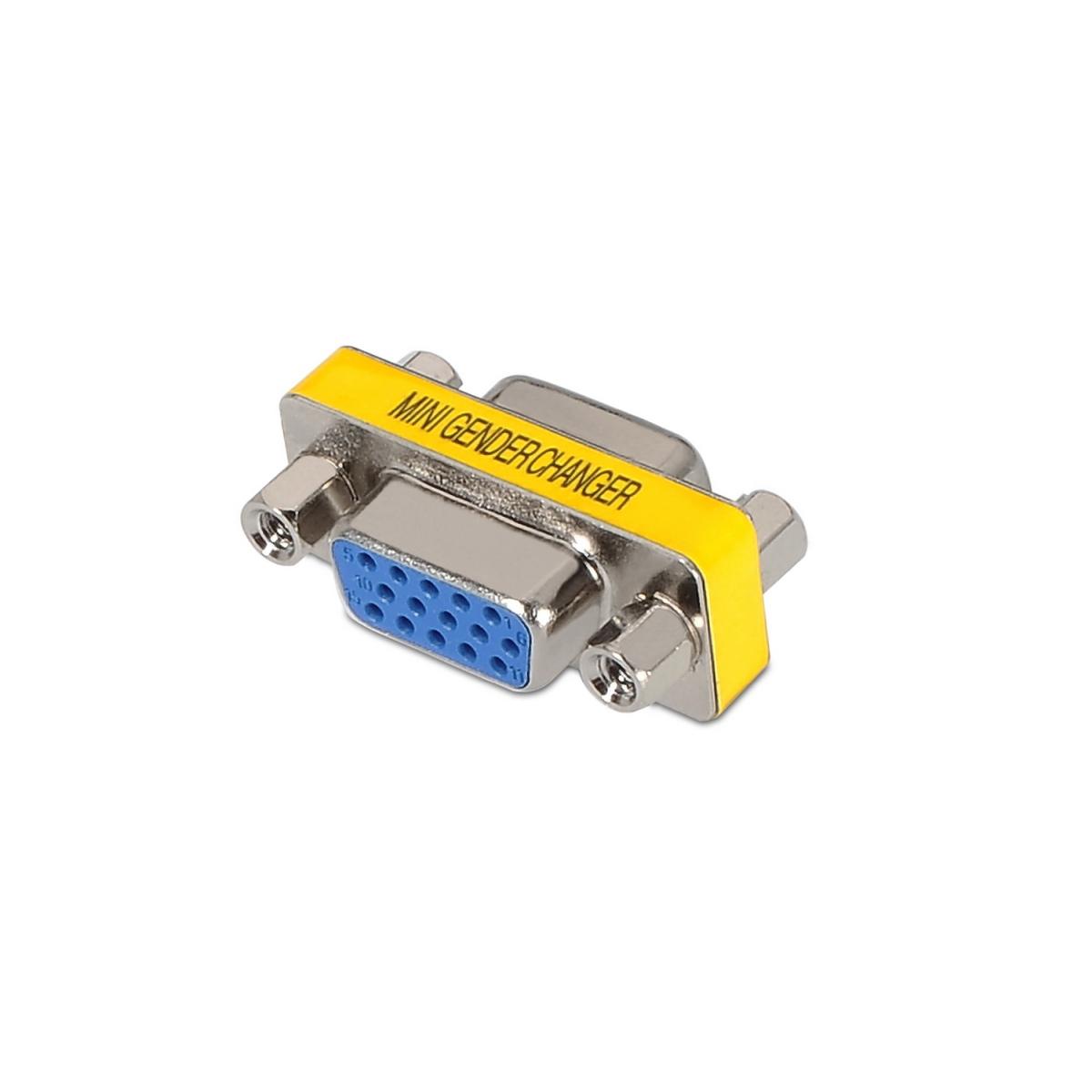 Adattatore Aisens SVGA - HDB15/H-HDB15/H - Colore Giallo