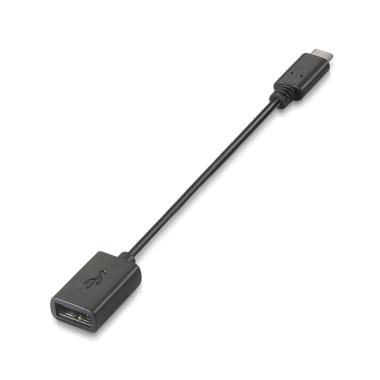 Cavo Aisens USB 2.0 3A - Tipo USB-C/MA Femmina - 15cm - Colore Nero