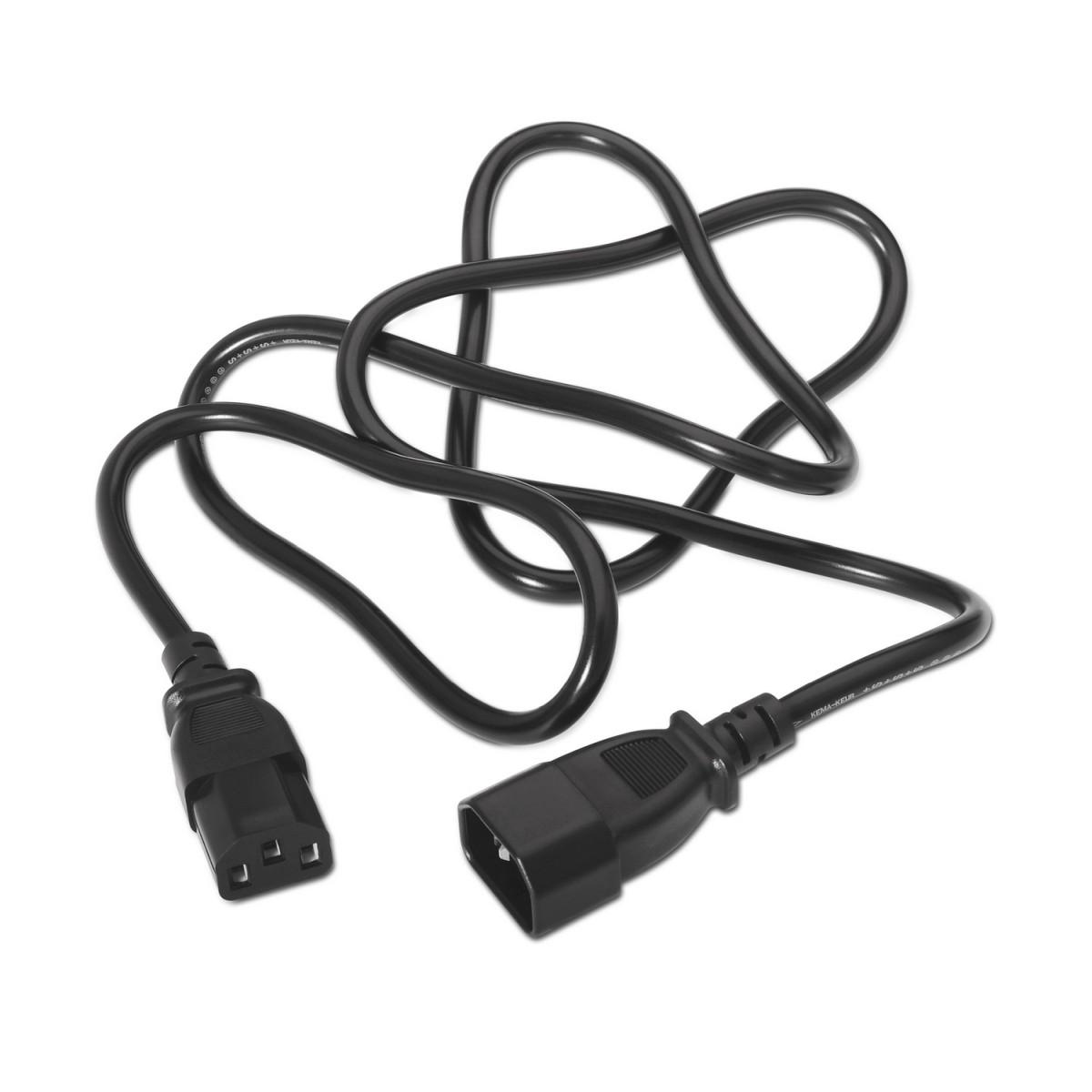 Cavo Alimentazione CPU Aisens - C13/H-C14/M - 1,5m - 100% Rame Puro AWG18 - Colore Nero