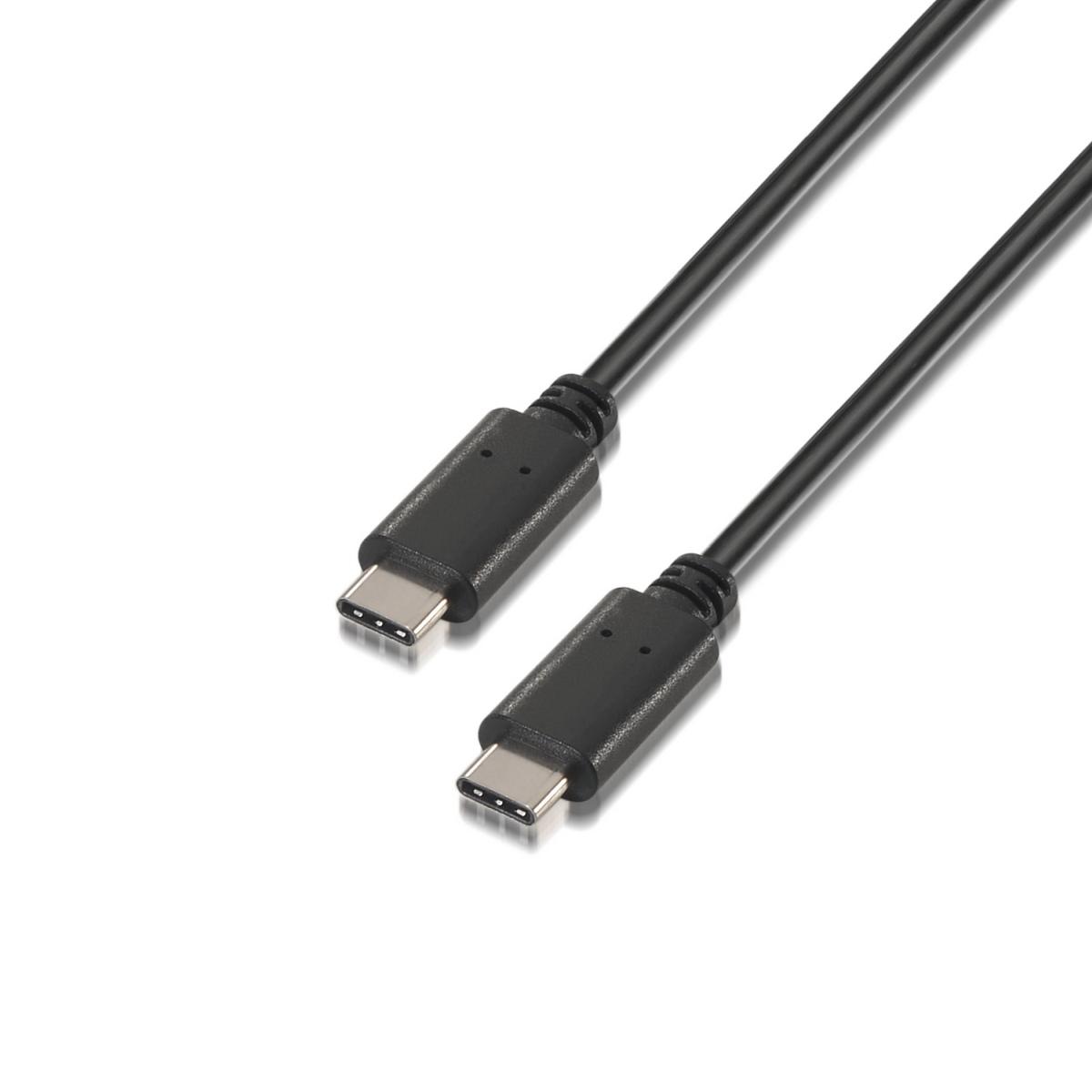 Cavo Aisens USB 2.0 3A - Tipo USB-C/M-USB-C/M - 1.0m - Colore Nero
