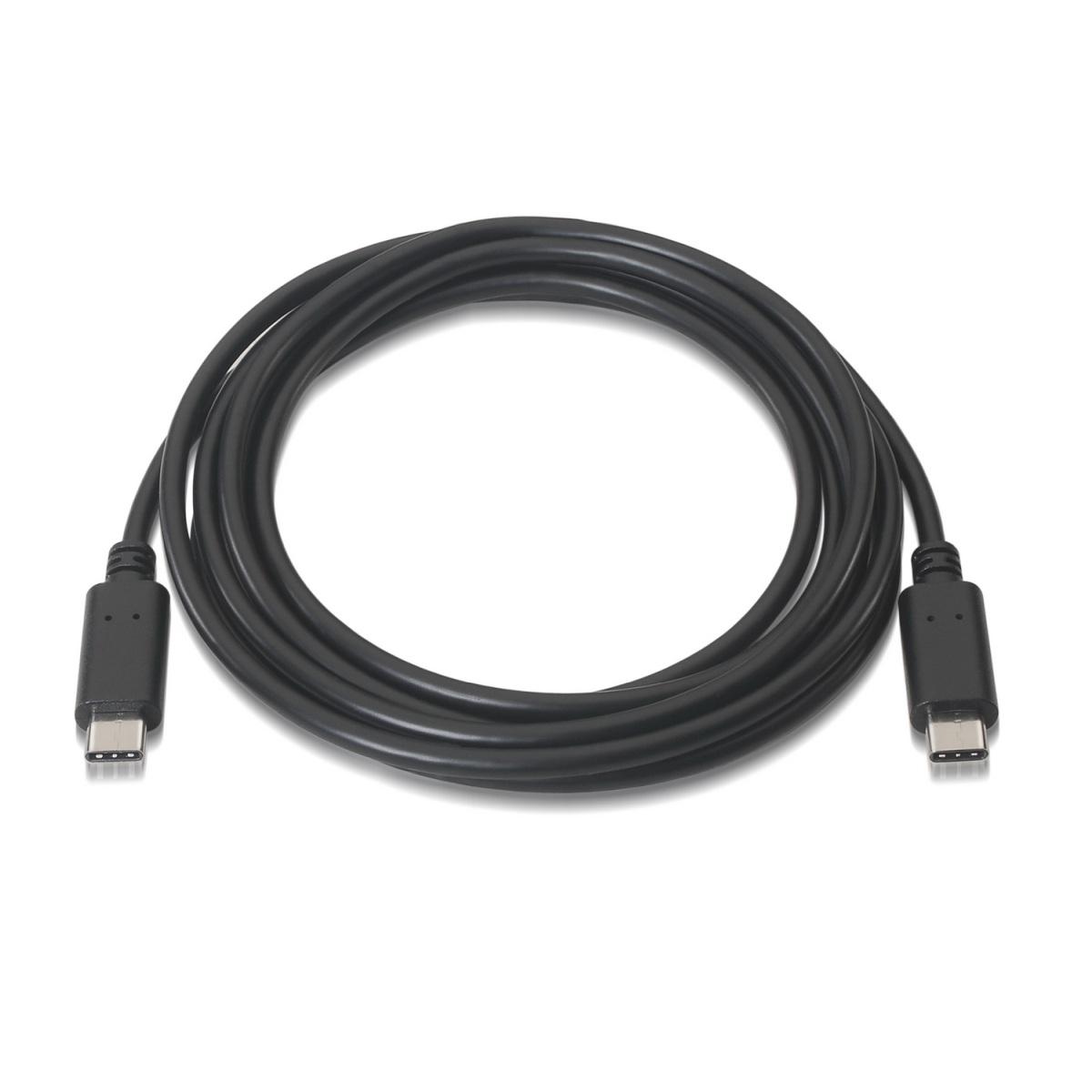 Cavo Aisens USB 2.0 3A - Tipo USB-C/M-USB-C/M - 1.0m - Colore Nero