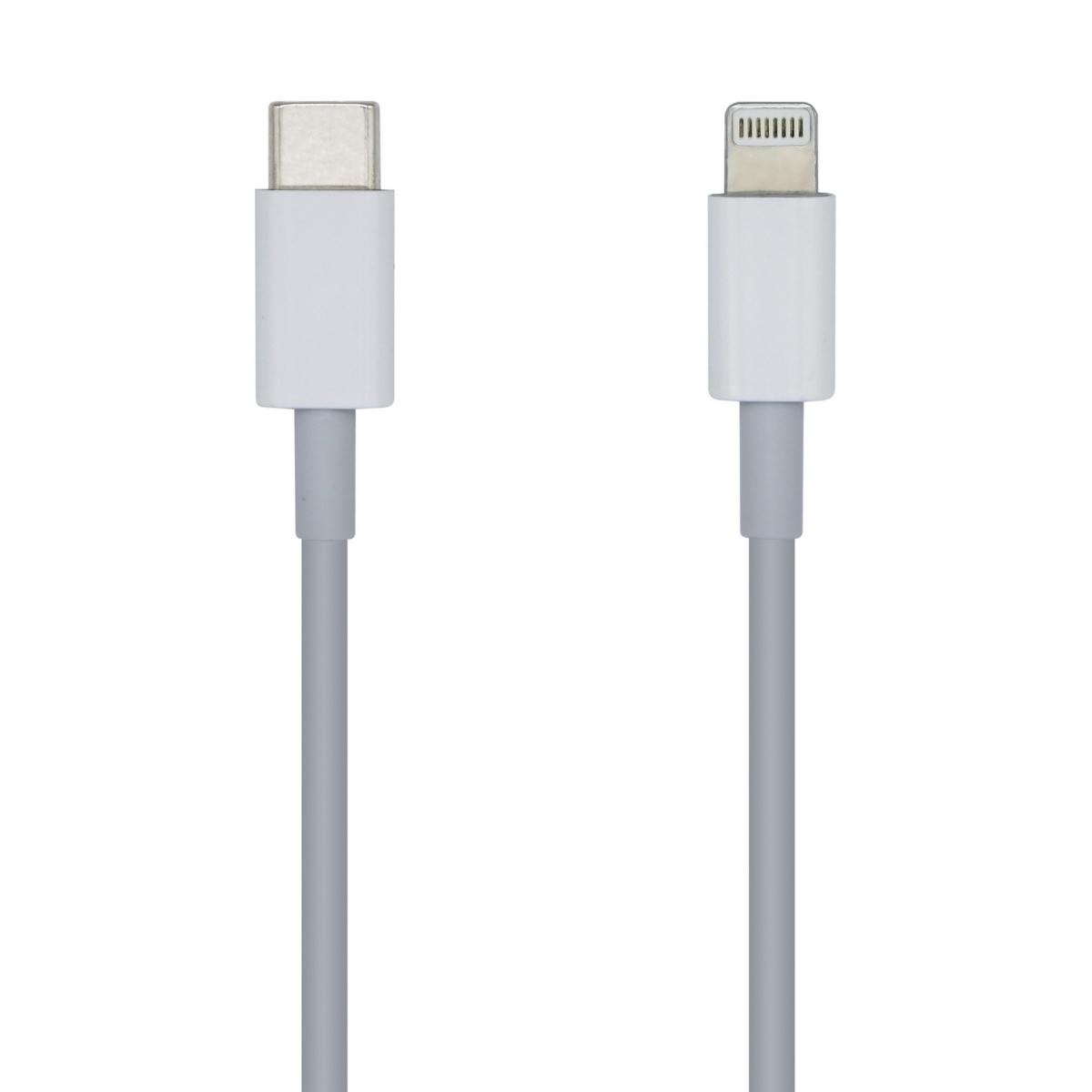 Cavo Aisens da Lightning a USB-C USB 2.0 - Lightning/M-USB-C/M - 2,0 m - Colore Bianco