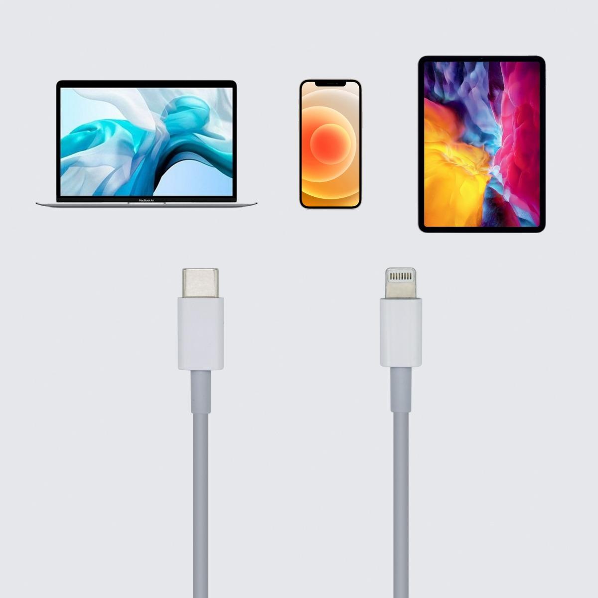 Cavo Aisens da Lightning a USB-C USB 2.0 - Lightning/M-USB-C/M - 2,0 m - Colore Bianco