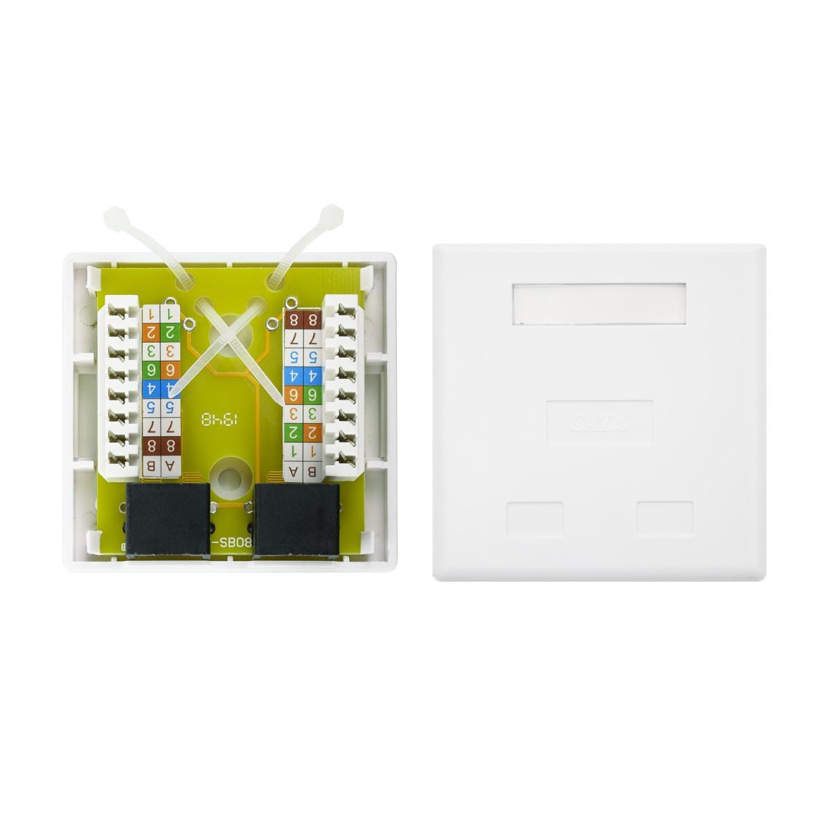 Cassetta esterna Nanocable RJ45 Cat.6 FTP 2 prese