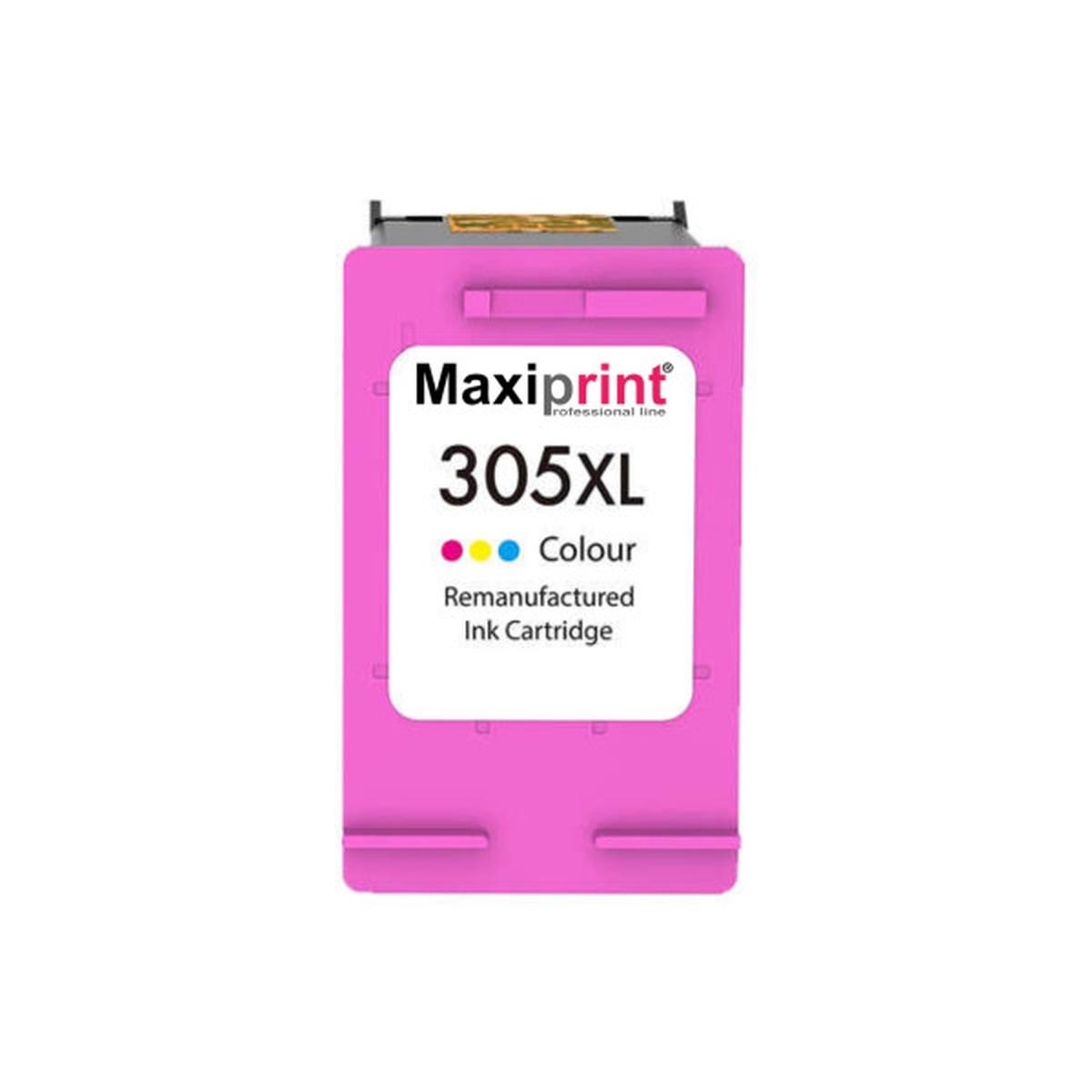 Cartuccia Rigenerata Maxiprint (305XL, 3YM63AE) per HP DeskJet 1210 | CMY XXL