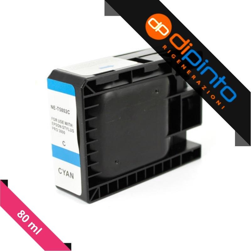 Cartuccia Plotter Compatibile (C13T580200) per Epson Stylus Pro 3800, 3880 (80ml) CIANO