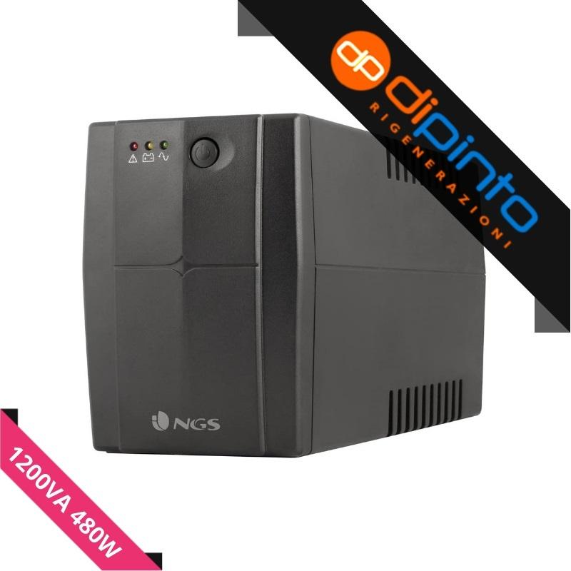 UPS NGS Fortress 1200 V2 SAI 800VA 480W - Tecnologia Off Line - Funzione AVR - 2x Schukos - Protezione da sovraccarico e cortocircuito