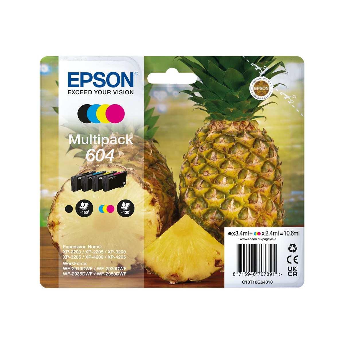 Multipack Cartucce Originali (C13T10G64010, 604) EPSON XP2200 - 4 cartucce
