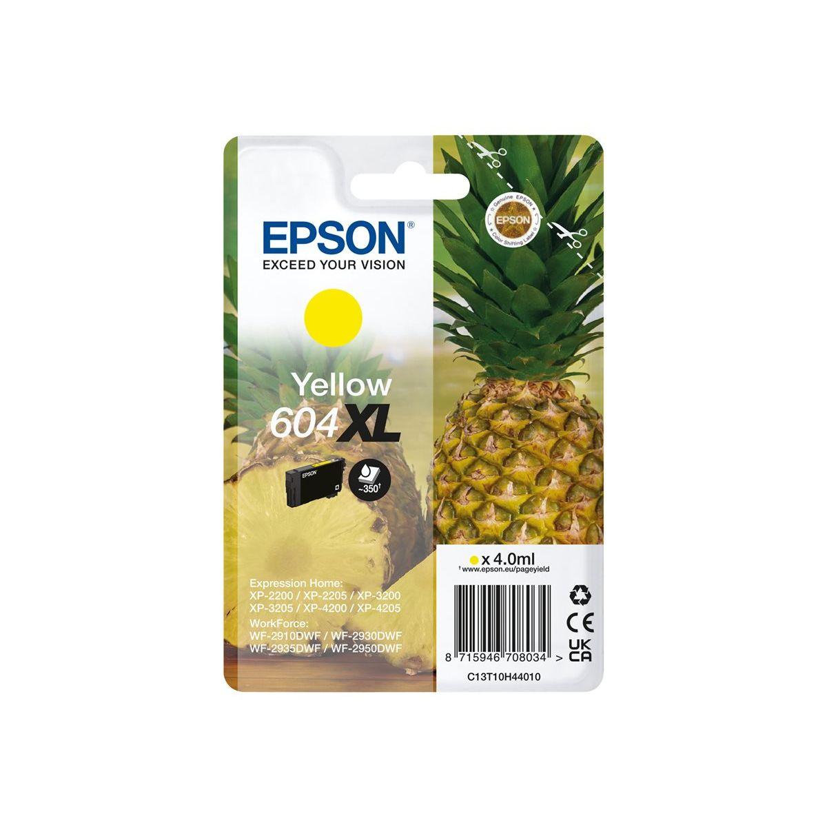 Cartuccia Originale (C13T10H44010, 604XL) EPSON XP2200 (350pag) GIALLO XL