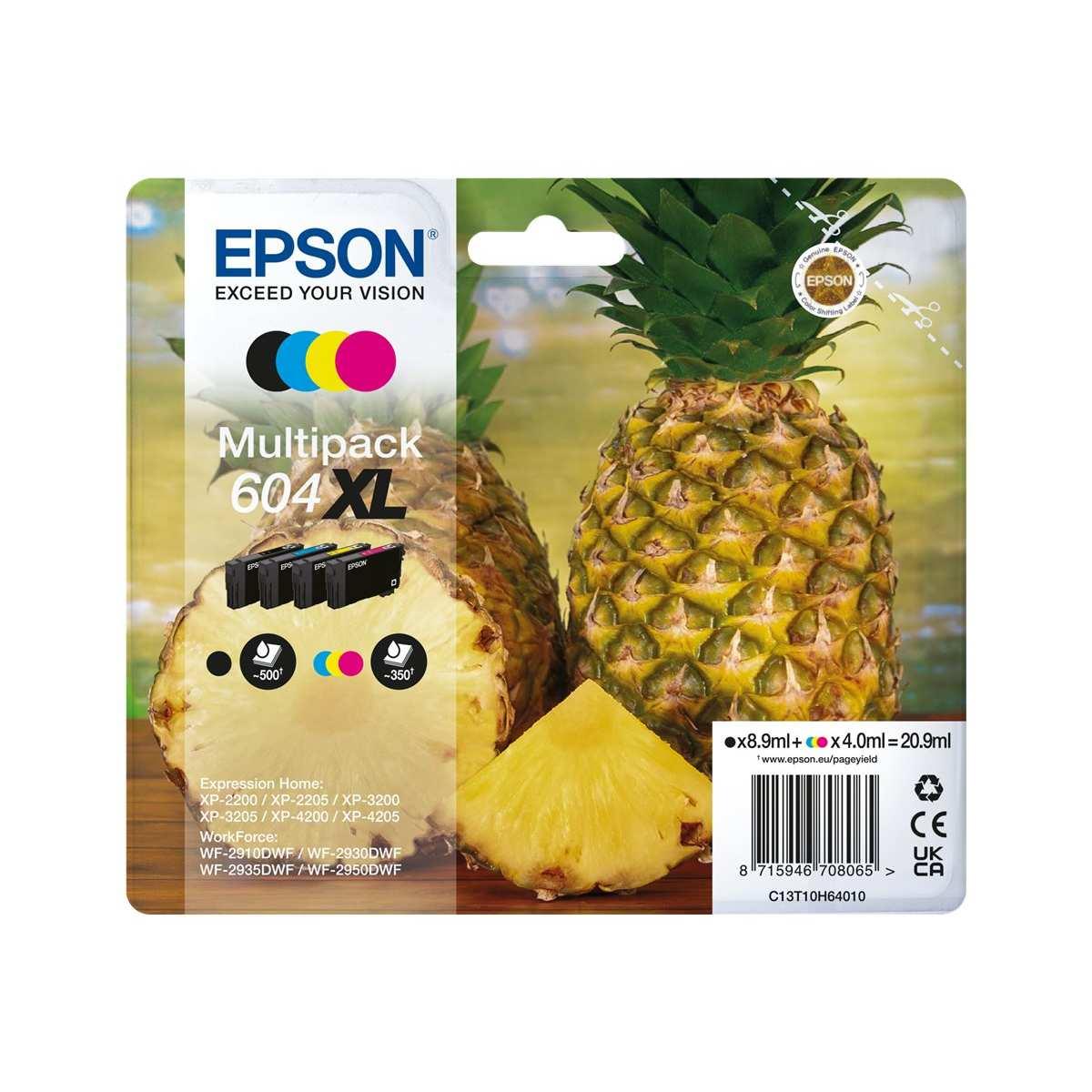 Multipack Cartucce Originali (C13T10H64010, 604XL) EPSON XP2200 - 4 pz XL