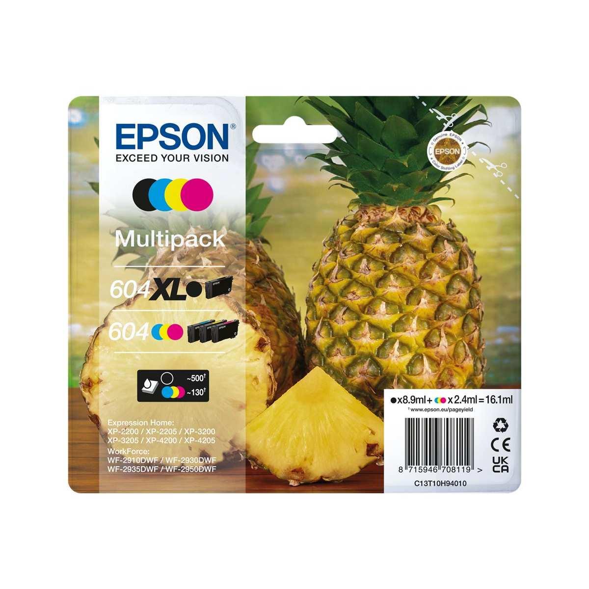 Multipack Cartucce Originali (C13T10H94010, 604XL+604) EPSON XP2200 - 4 pz