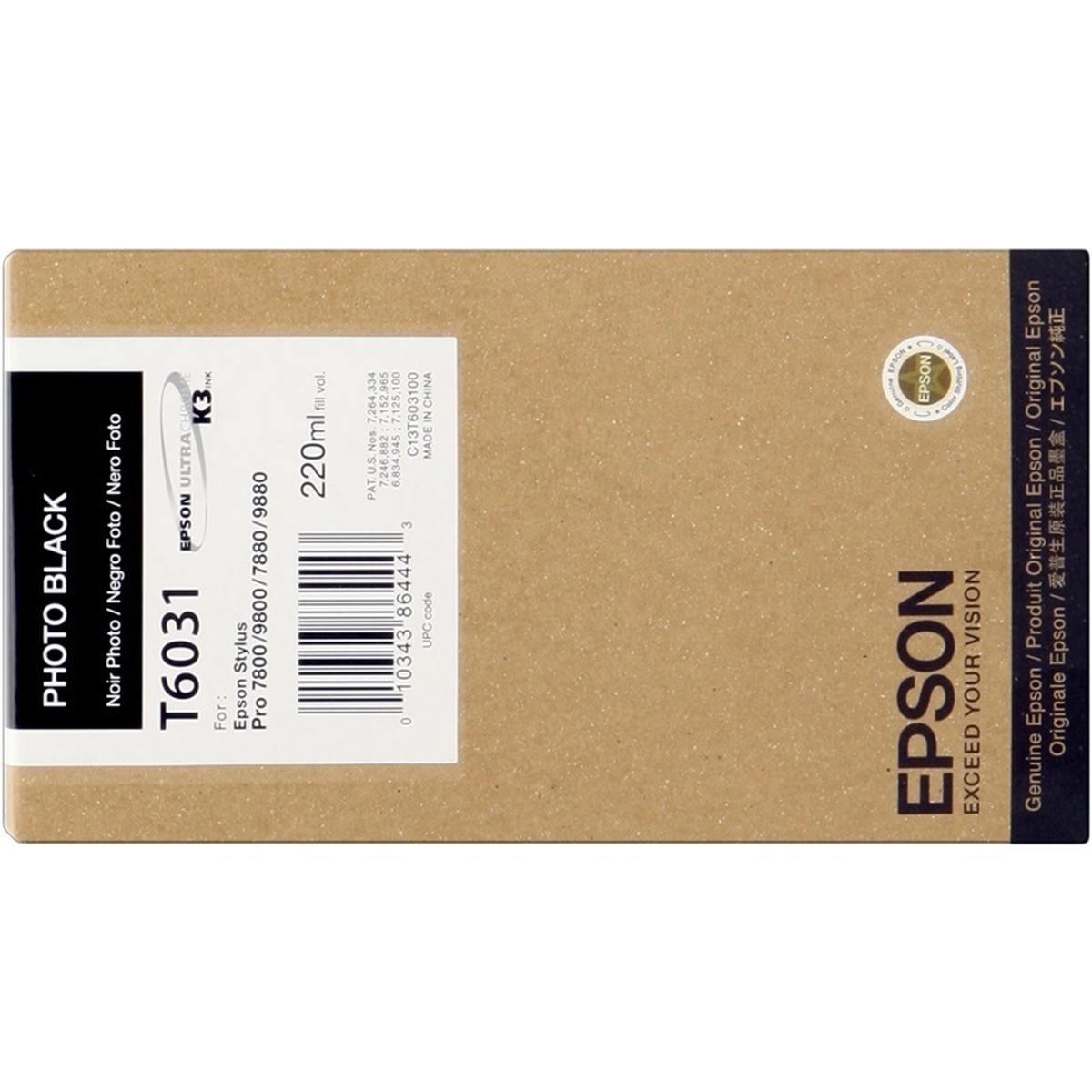 Cartuccia Originale (C13T603100, T6031) EPSON 7880 - NERO FOTO PIGMENTATO
