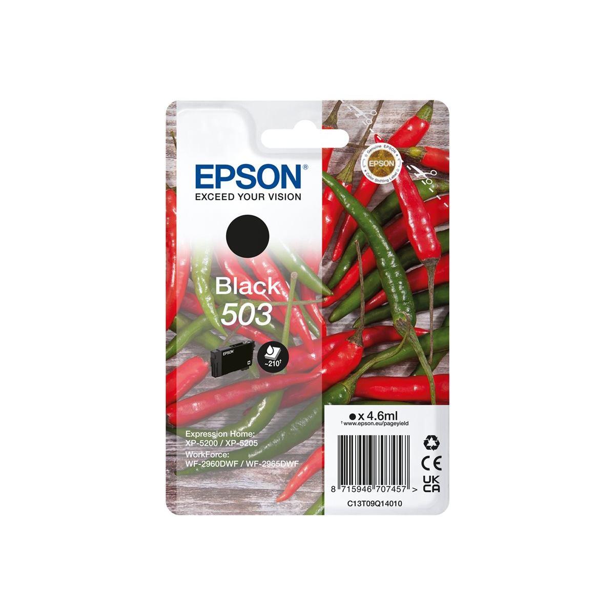Cartuccia Originale (C13T09Q14010, 503) EPSON XP5200 | 210pag | NERO