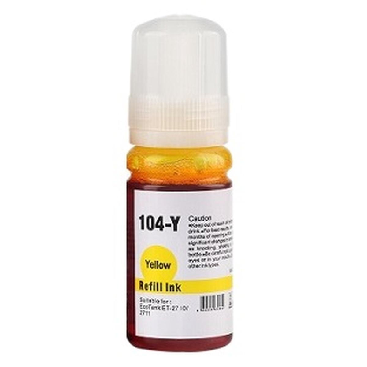 Inchiostro Compatibile 104 (C13T00P440) per EPSON ECOTANK ET-2710 (70ml) GIALLO PIGMENTATO