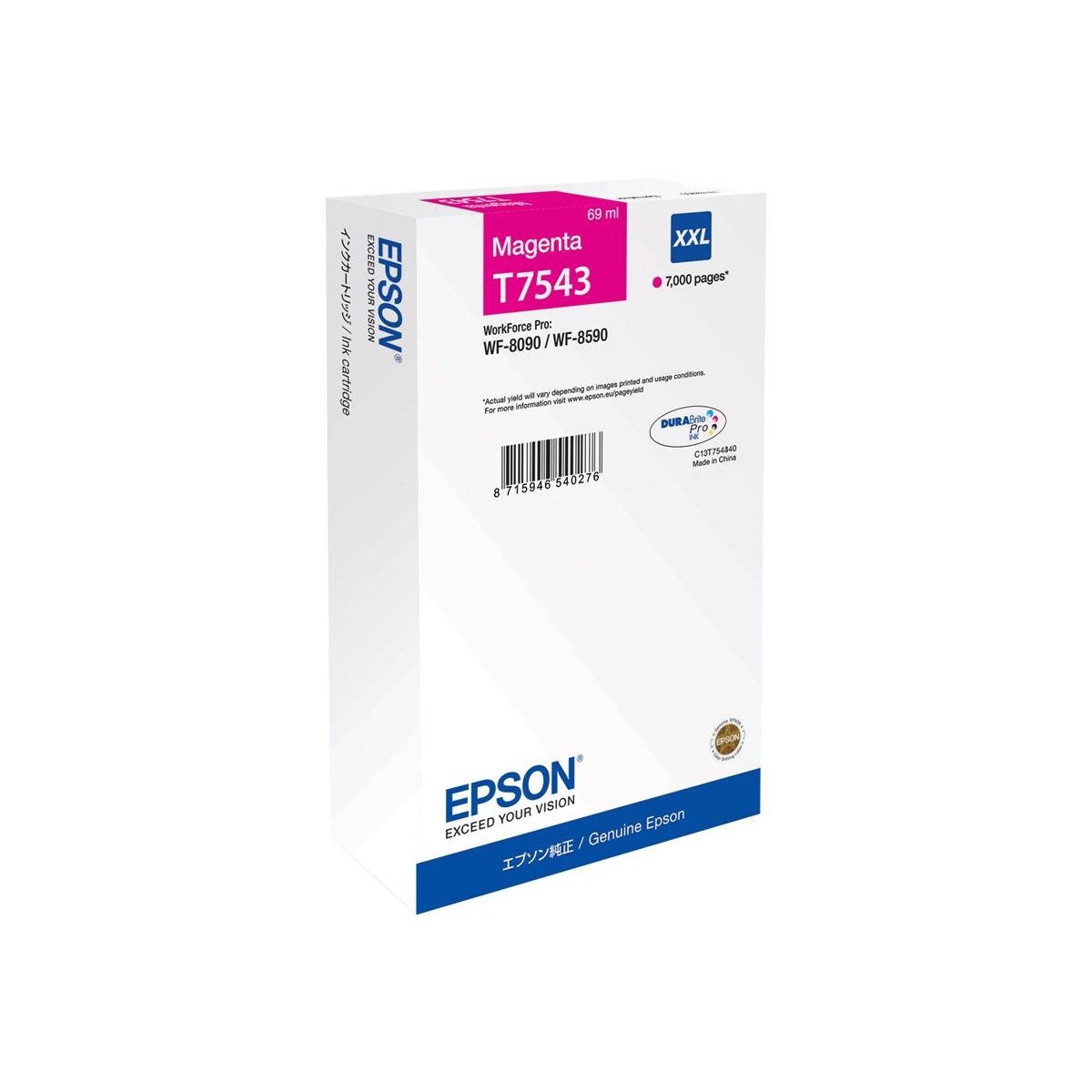 Cartuccia Originale (T7543, C13T754340) EPSON WF8590 (7K) MAGENTA XXL