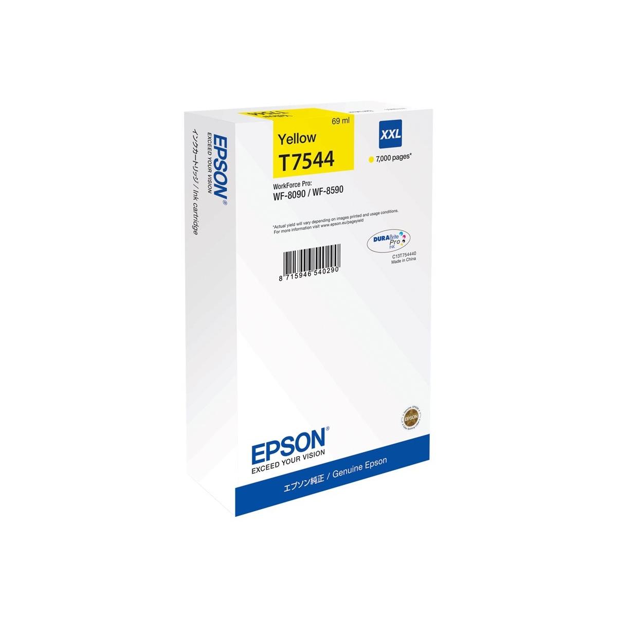 Cartuccia Originale (T7544, C13T754440) EPSON WF8590 (7K) GIALLO XXL