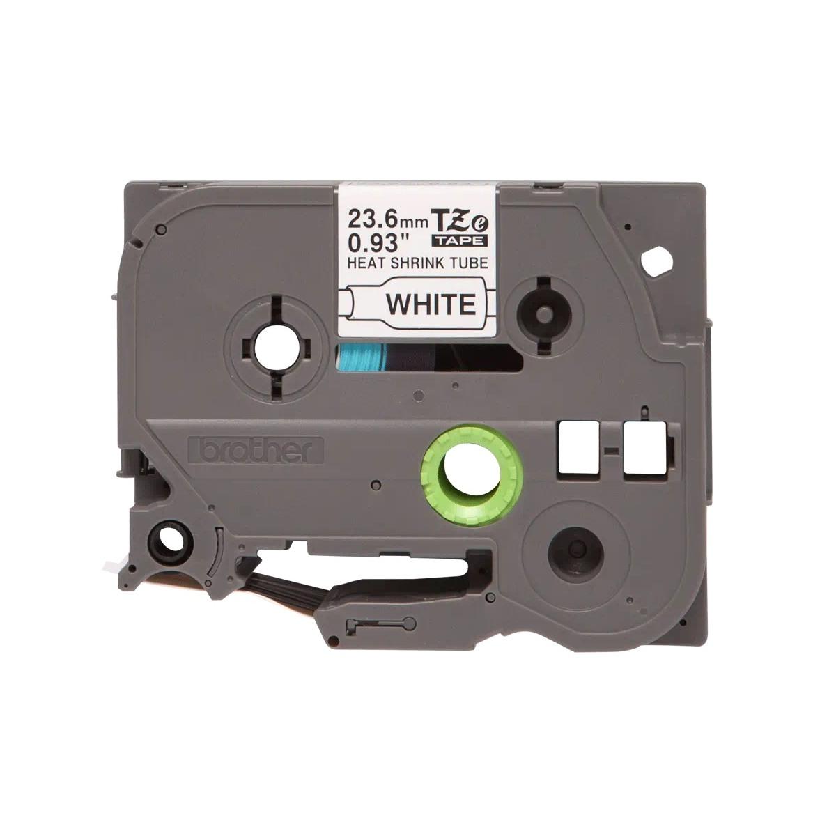 Nastro Originale per etichette termorestringente per Cavi (HSe251) Brother - Testo Nero su Bianco (23,6mm x 1,5mt) Cavo consigliato da 7,3 mm a 14,3 mm