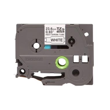 Nastro Originale per etichette termorestringente per Cavi (HSe251) Brother - Testo Nero su Bianco (23,6mm x 1,5mt) Cavo consigliato da 7,3 mm a 14,3 mm