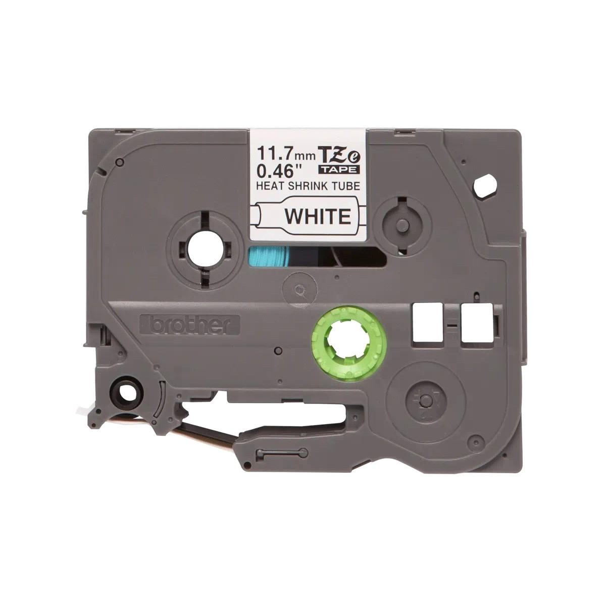 Nastro Originale per etichette termorestringente per Cavi (HSe231) Brother - Testo Nero su Bianco (11,7 mm x 1,5mt) - Cavo consigliato da 3,6 mm a 7,0 mm