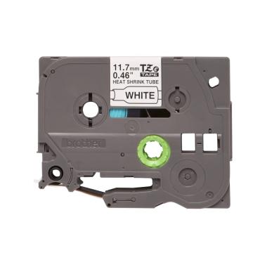 Nastro Originale per etichette termorestringente per Cavi (HSe231) Brother - Testo Nero su Bianco (11,7 mm x 1,5mt) - Cavo consigliato da 3,6 mm a 7,0 mm