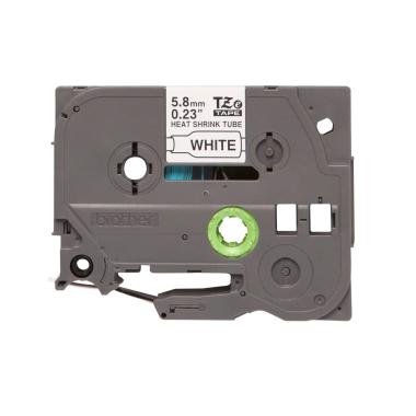 Nastro Originale per etichette termorestringente per Cavi (HSe211) Brother - Testo Nero su Bianco - (5,8mm x 1,5mt) - Cavo consigliato da 1,7 mm a 3,2 mm