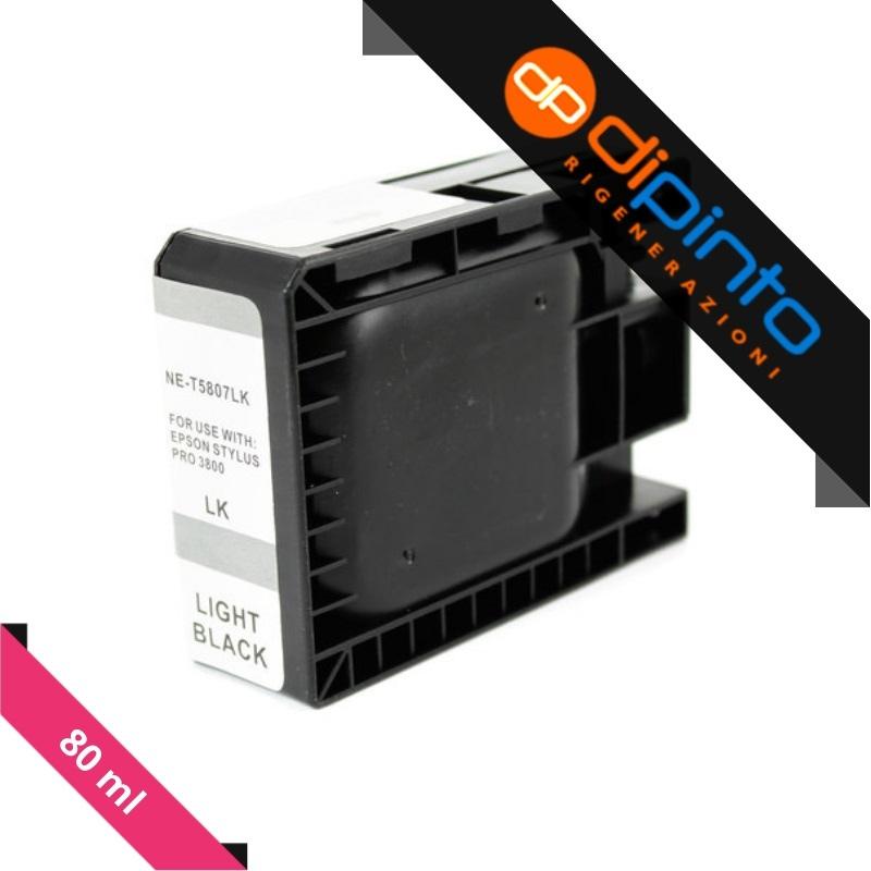 Cartuccia Plotter Compatibile (C13T580700) per Epson Stylus Pro 3800, 3880 (80ml) NERO LIGHT