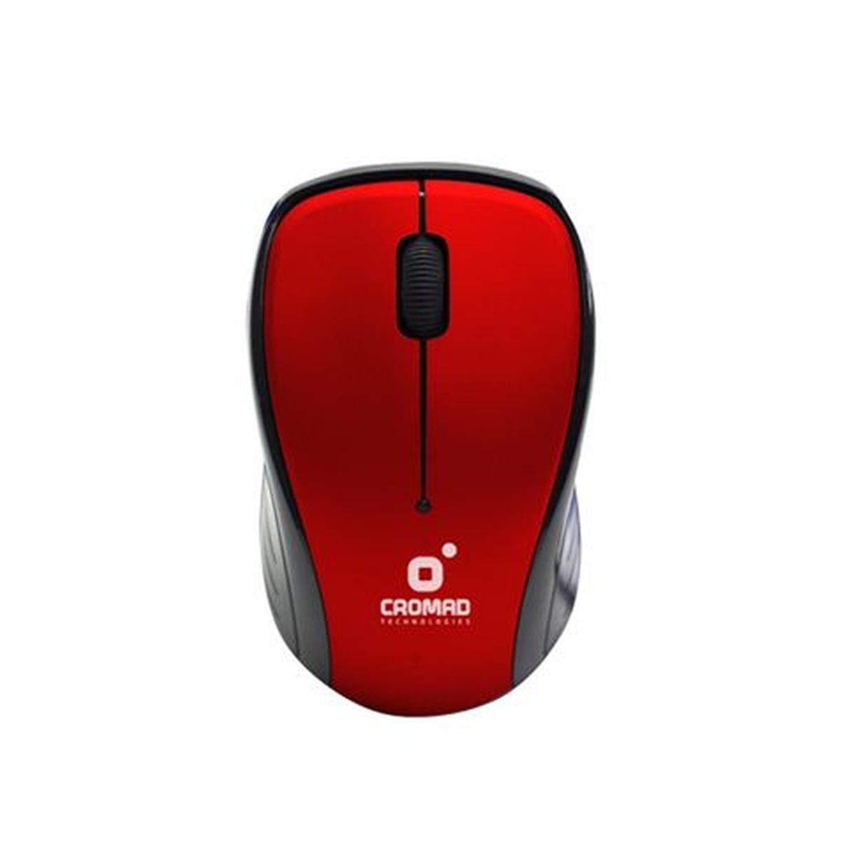 Mouse Wireless USB Cromad iMouse - 3 pulsanti - Uso ambidestro - Rosso