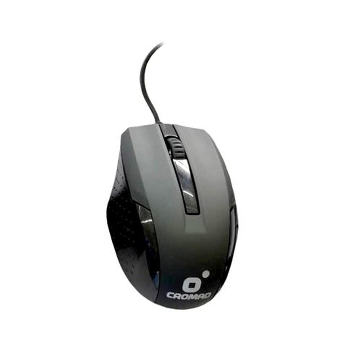 Mouse Cromad X53 USB 2.0 - 3 pulsanti - Uso ambidestro - Cavo da 1,50 m - Nero
