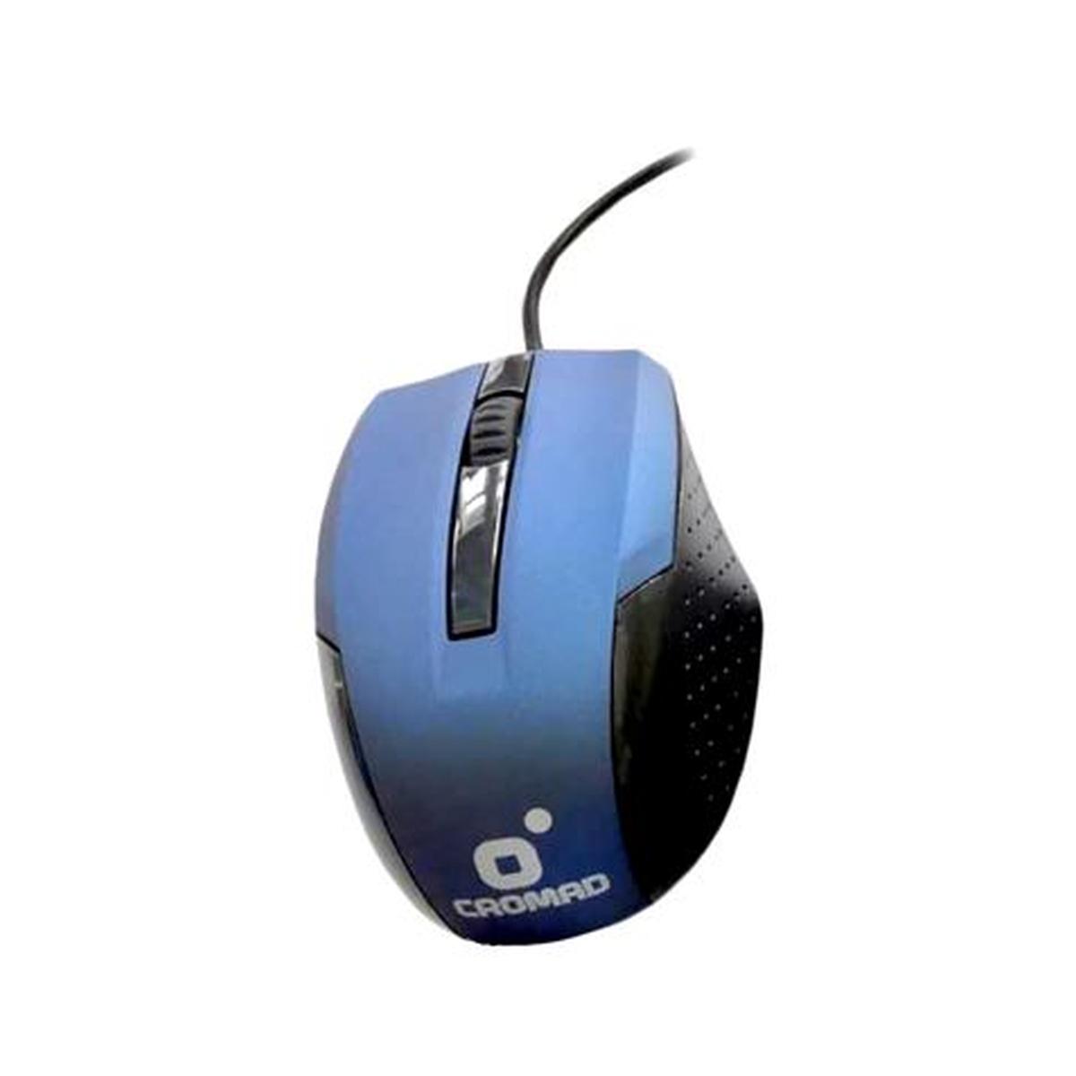 Mouse Cromad X53 USB 2.0 - 3 pulsanti - Uso ambidestro - Cavo da 1,50 m - Azzurro